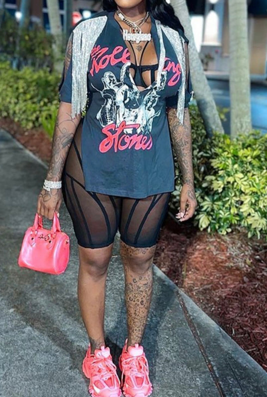 Rolling Stones Baddie Top - Baddie Kouture Boutique 