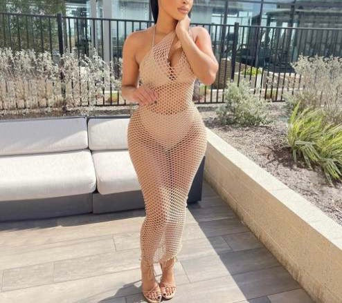 Fish Net Baddie Dress - Baddie Kouture Boutique 