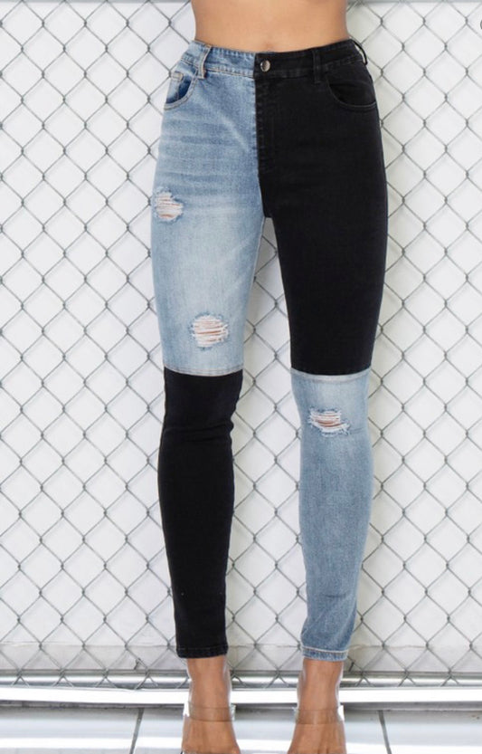 Patch Work Baddie Jeans - Baddie Kouture Boutique 
