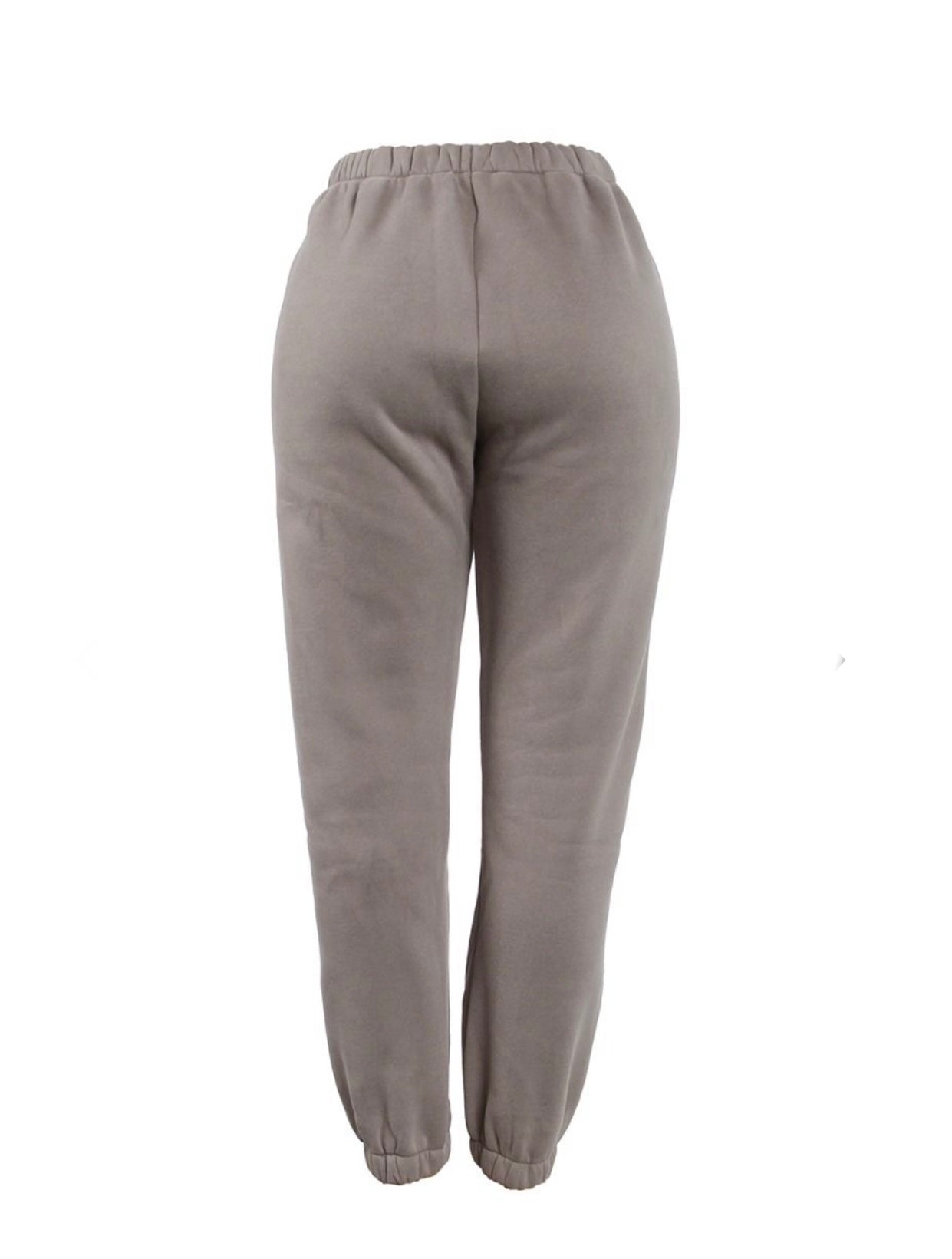 Baddie Plush High Waist Sweat Pants - Baddie Kouture Boutique 