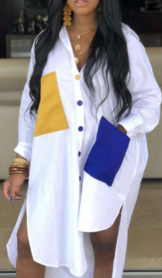 Baddie From the Block Color Block Dress - Baddie Kouture Boutique 