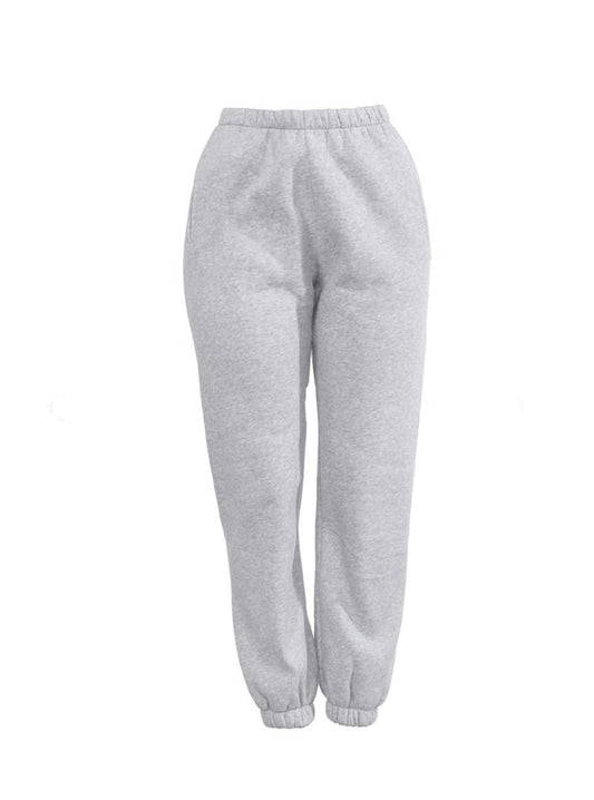 Baddie Plush High Waist Sweat Pants - Baddie Kouture Boutique 