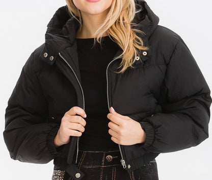 Baddie Puffer Jacket with Hood - Baddie Kouture Boutique 