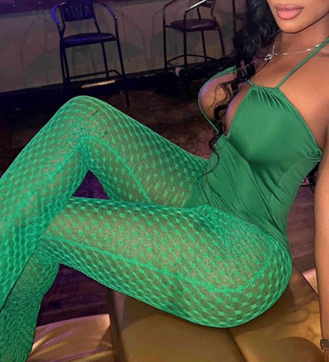 Emerald Baddie Jumpsuit - Baddie Kouture Boutique 