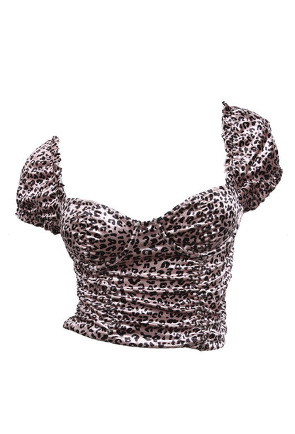 Luxury Baddie Velvet Leopard Top - Baddie Kouture Boutique 