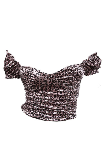 Luxury Baddie Velvet Leopard Top - Baddie Kouture Boutique 