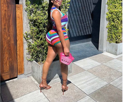 Hot Girl Knitted Baddie Shorts Set - Baddie Kouture Boutique 