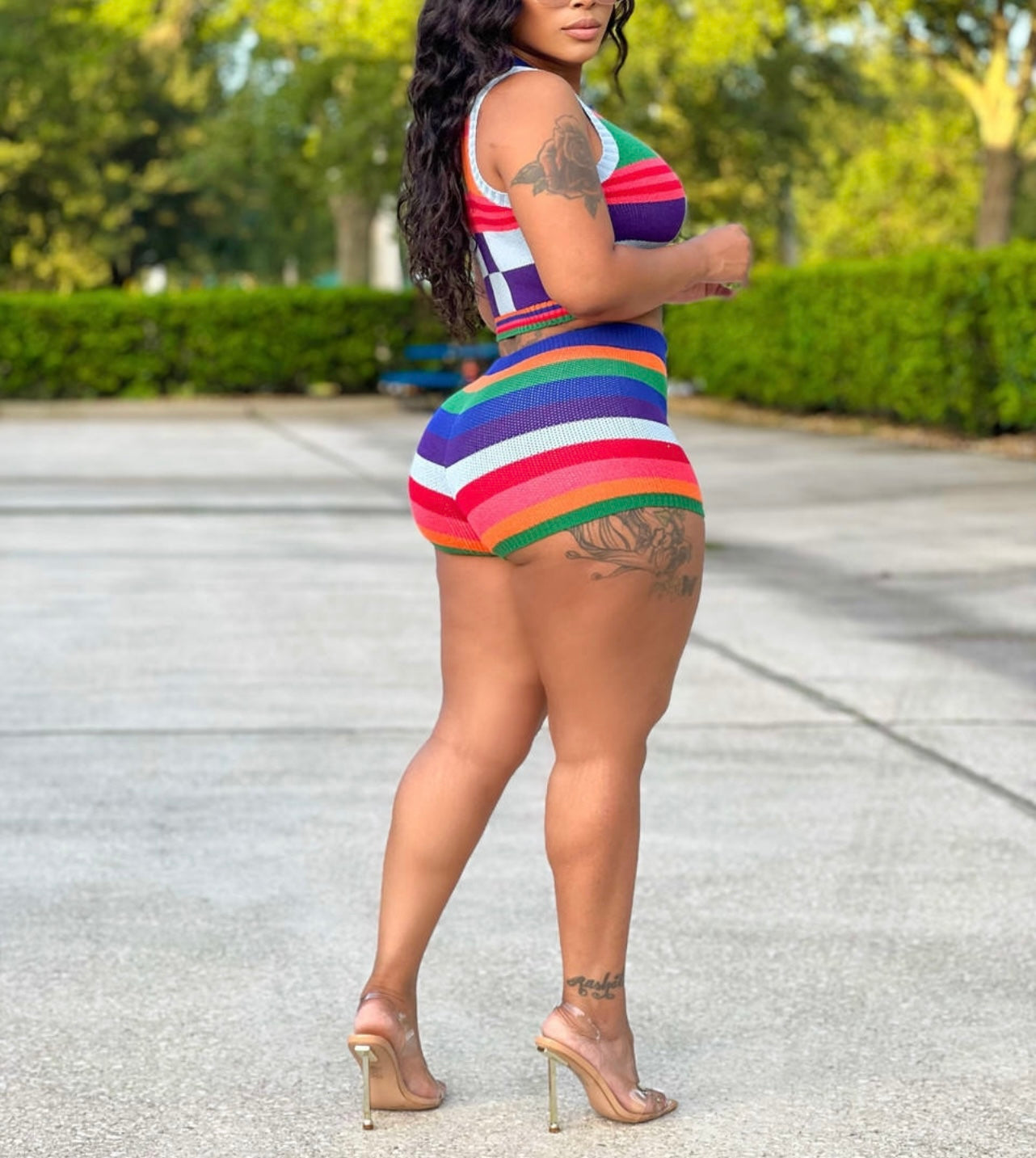 Hot Girl Knitted Baddie Shorts Set - Baddie Kouture Boutique 