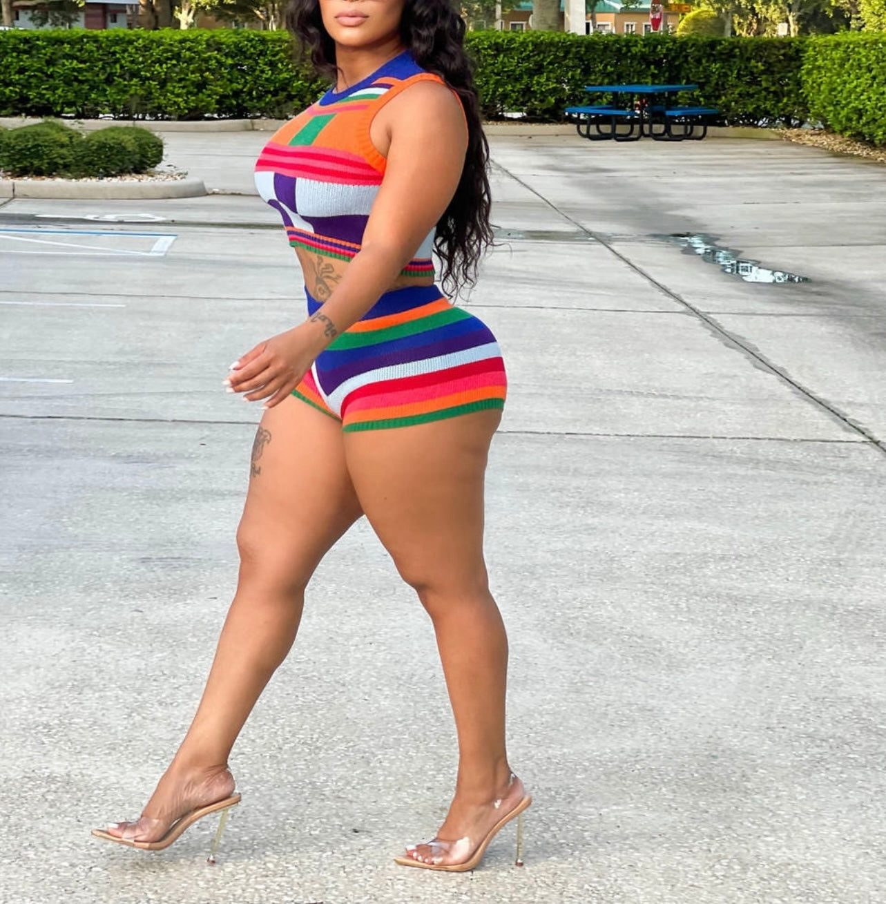 Hot Girl Knitted Baddie Shorts Set - Baddie Kouture Boutique 