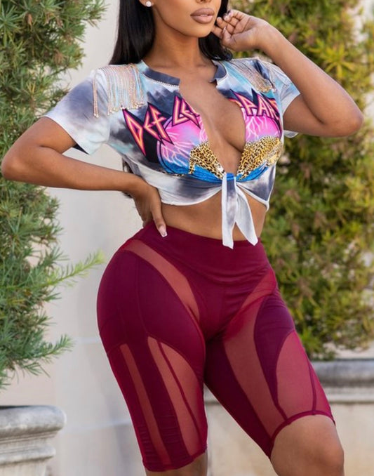 Def Leppard Baddie Tassel Shirt - Baddie Kouture Boutique 