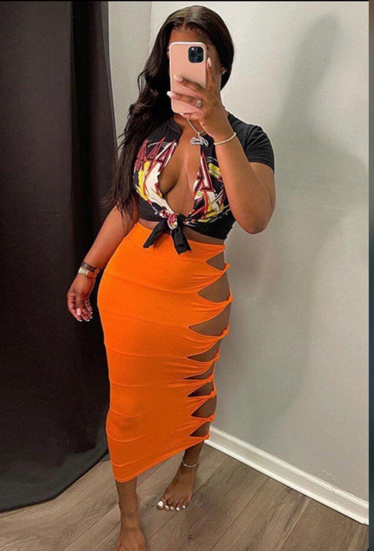 Ariel Knotted Baddie Skirt - Baddie Kouture Boutique 