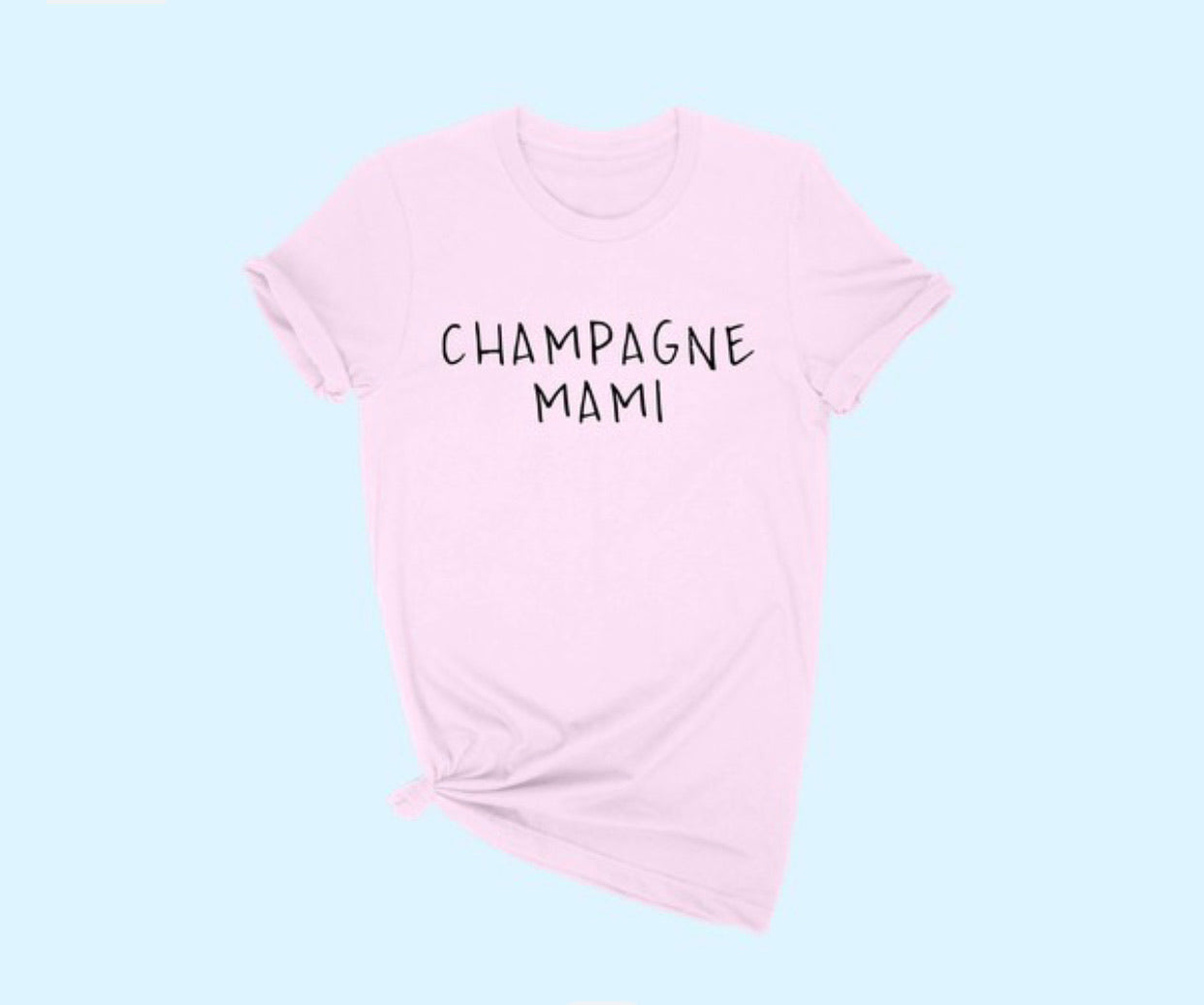 Champagne Mami Plus T-Shirt - Baddie Kouture Boutique 