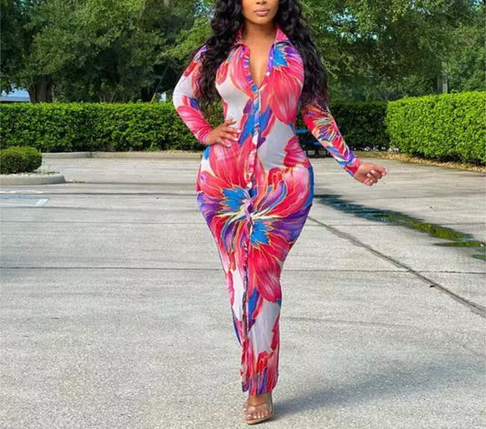 Penelope Floral Baddie Dress - Baddie Kouture Boutique 