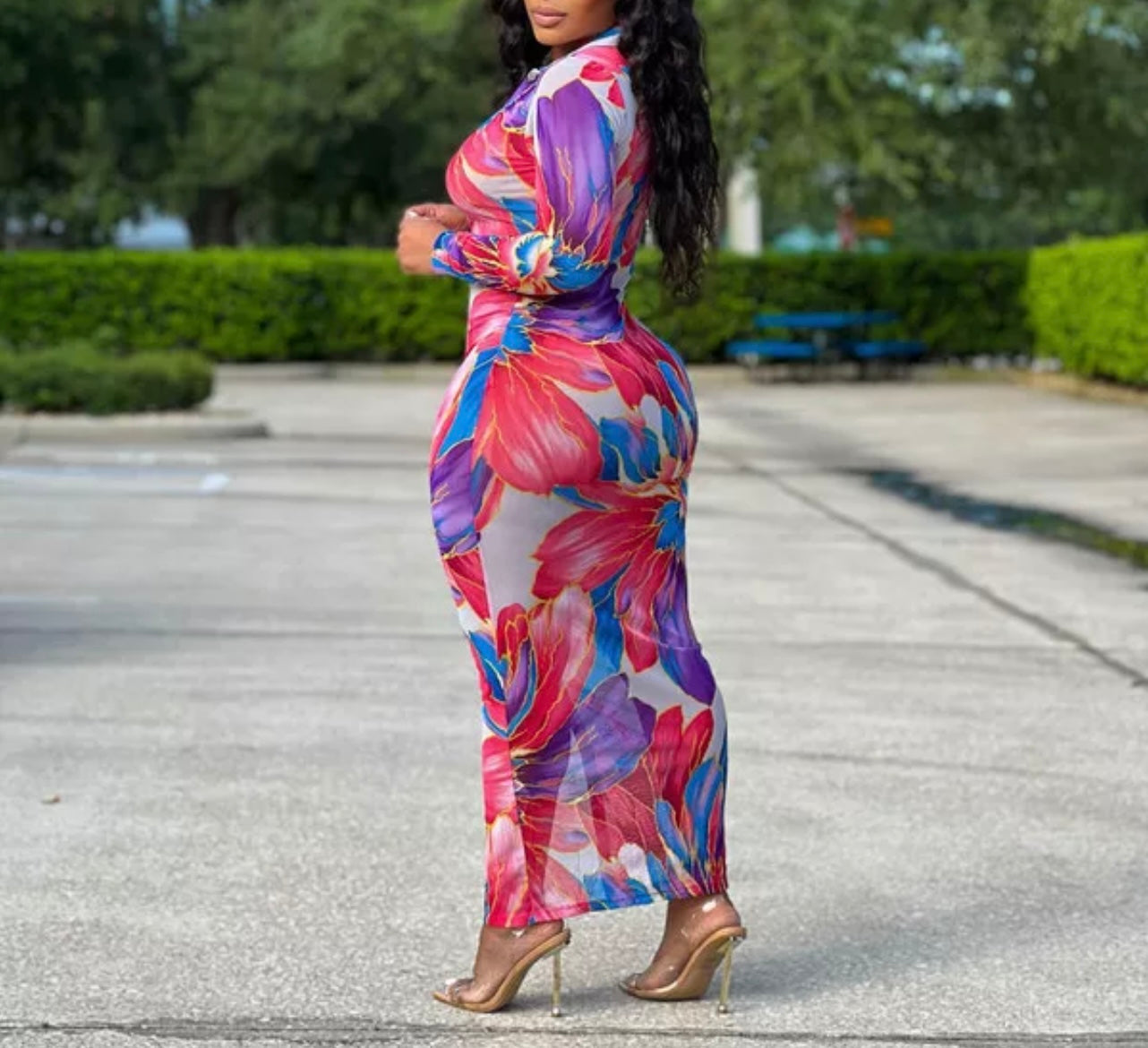 Penelope Floral Baddie Dress - Baddie Kouture Boutique 