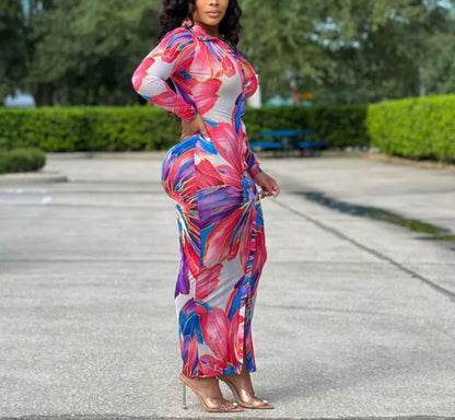 Penelope Floral Baddie Dress - Baddie Kouture Boutique 