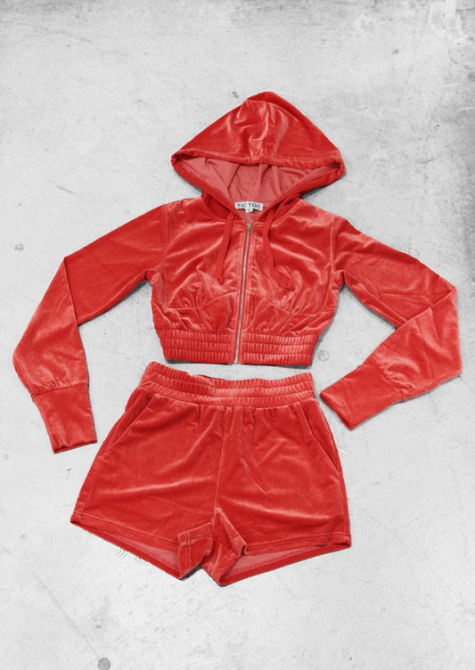 Plush Bae Velour Shorts Set - Baddie Kouture Boutique 