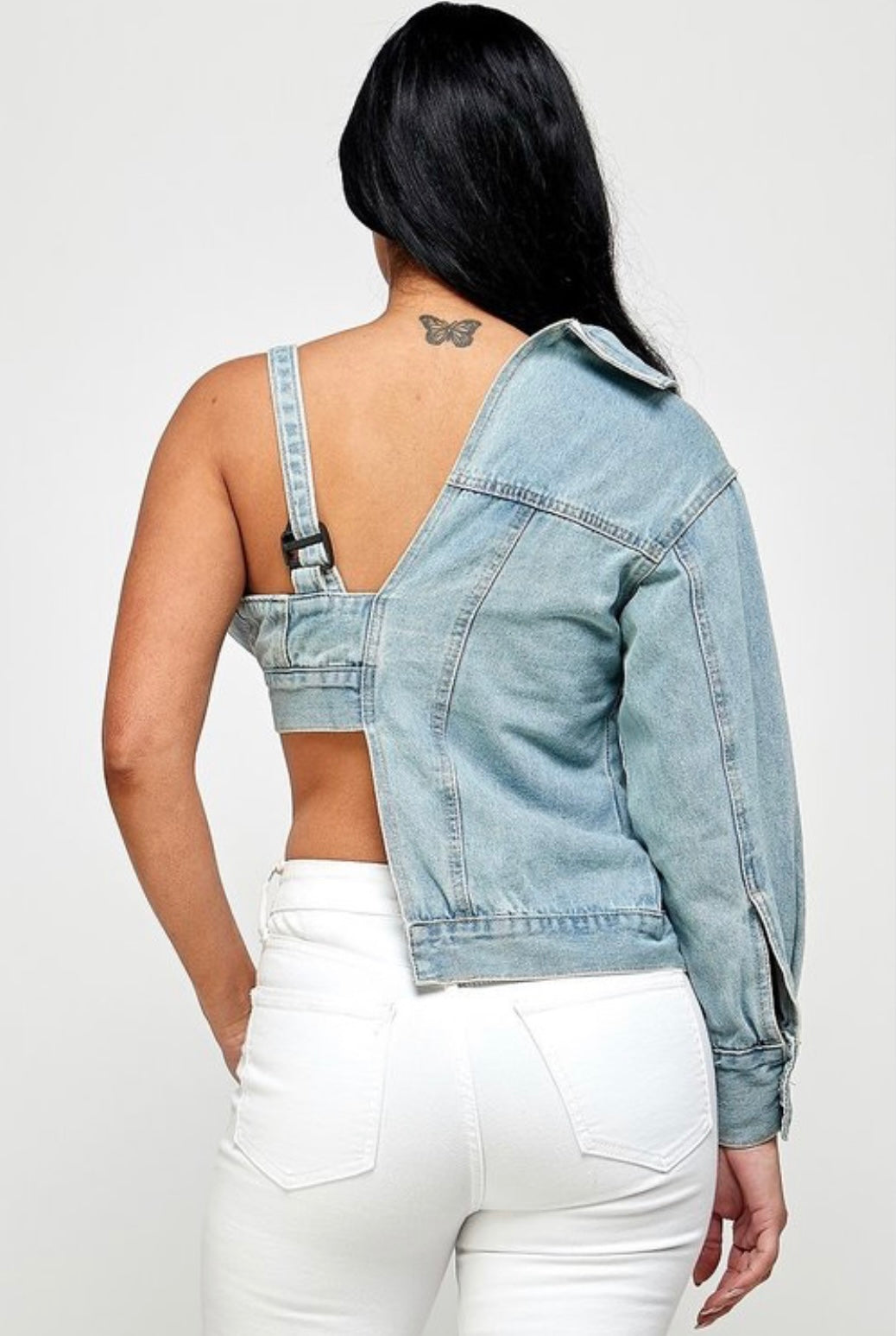 Baddie One Sleeve Jacket Top - Baddie Kouture Boutique 