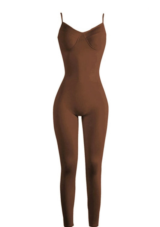 Brown Sugar Baddie Jumpsuit - Baddie Kouture Boutique 