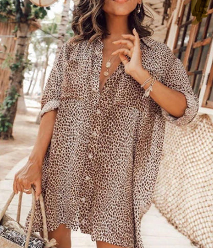 Cheetah Bad Button Front Shirt - Baddie Kouture Boutique 