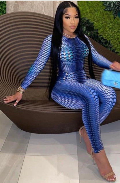Indigo Blue Baddie Jumpsuit - Baddie Kouture Boutique 