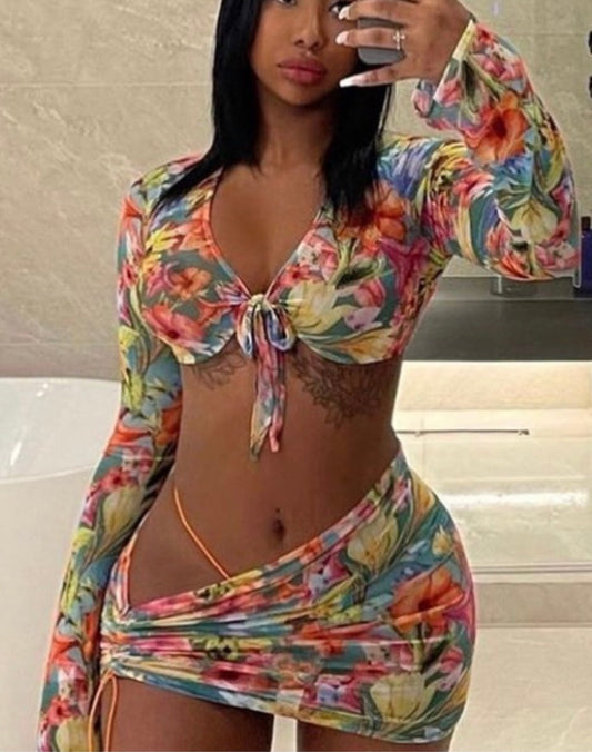 Miami Bae Three-Piece Set - Baddie Kouture Boutique 