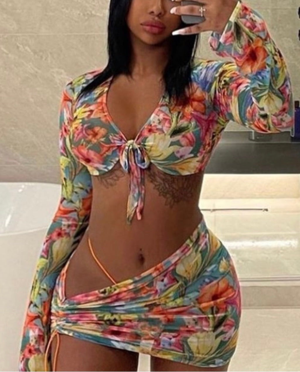 Miami Bae Three-Piece Set - Baddie Kouture Boutique 