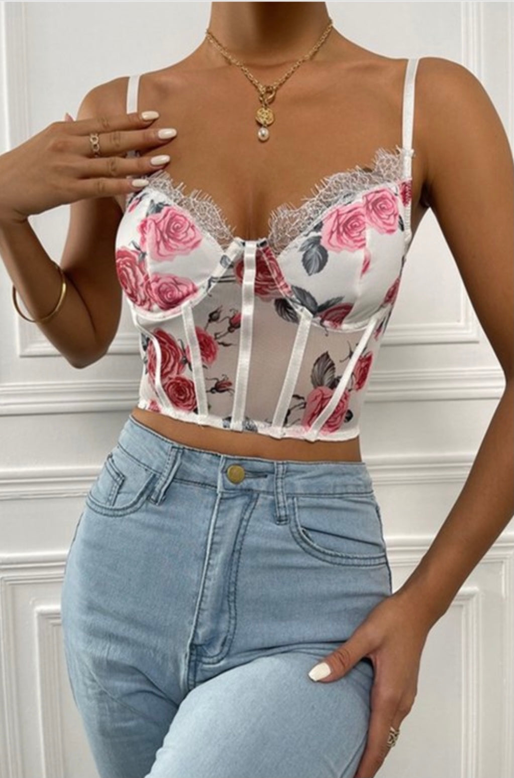 Rosa Floral Baddie Corset - Baddie Kouture Boutique 