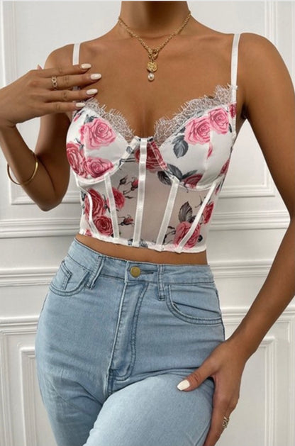 Rosa Floral Baddie Corset - Baddie Kouture Boutique 