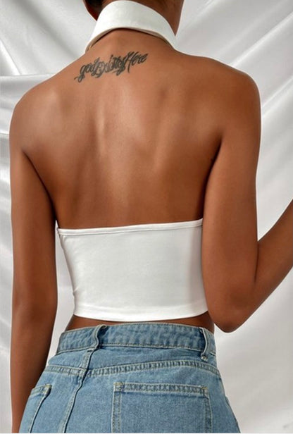 Tokyo Baddie Sleeveless Button-Top - Baddie Kouture Boutique 