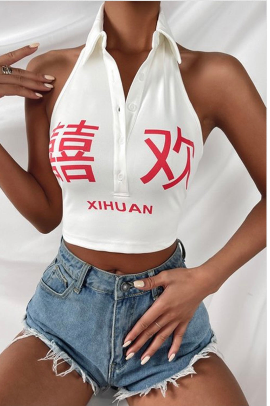 Tokyo Baddie Sleeveless Button-Top - Baddie Kouture Boutique 