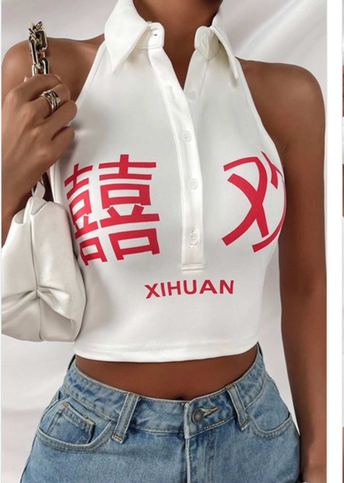 Tokyo Baddie Sleeveless Button-Top - Baddie Kouture Boutique 