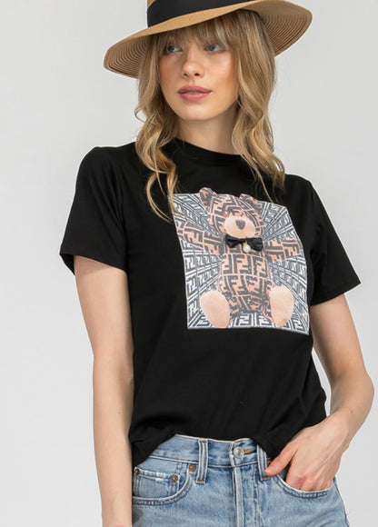 Ambitions Baddie FF Bear T-Shirt - Baddie Kouture Boutique 