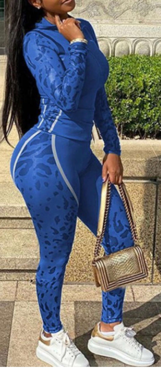 Bernice Blue Tracksuit - Baddie Kouture Boutique 