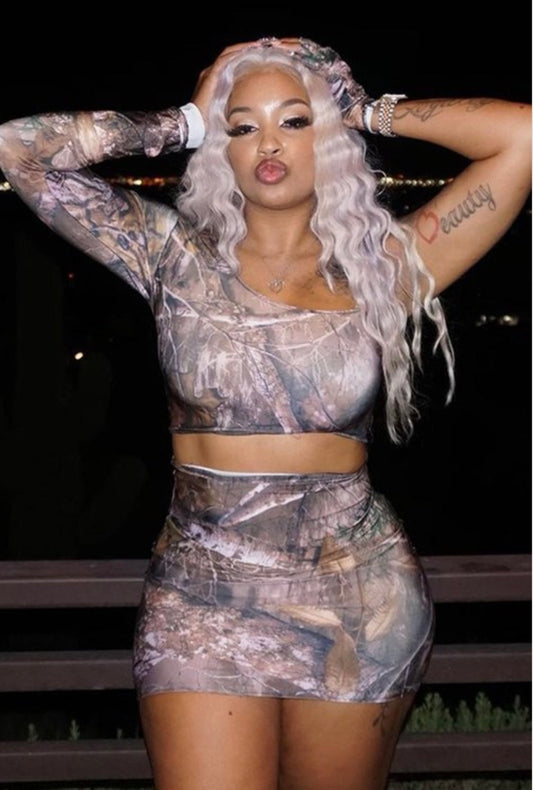 Unleashed Baddie Off Shoulder Skirt Set - Baddie Kouture Boutique 