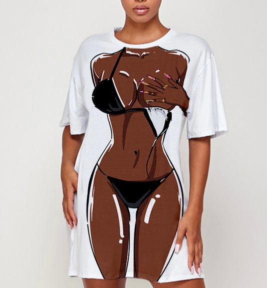Body Bae Baddie Shirt Dress - Baddie Kouture Boutique 