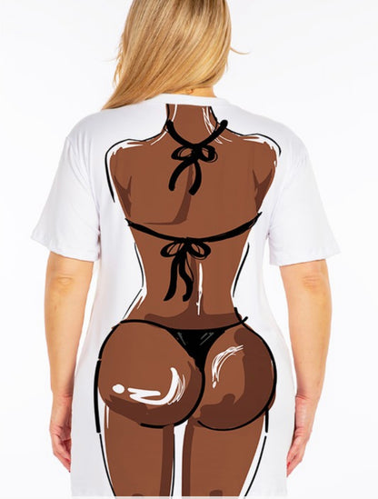Body Bae Baddie Shirt Dress - Baddie Kouture Boutique 