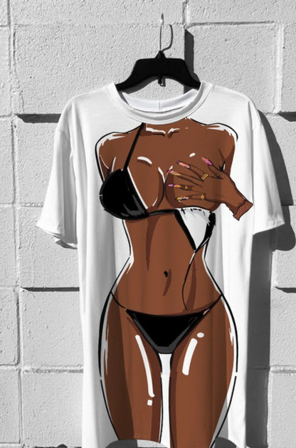 Body Bae Baddie Shirt Dress - Baddie Kouture Boutique 