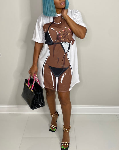 Body Bae Baddie Shirt Dress - Baddie Kouture Boutique 