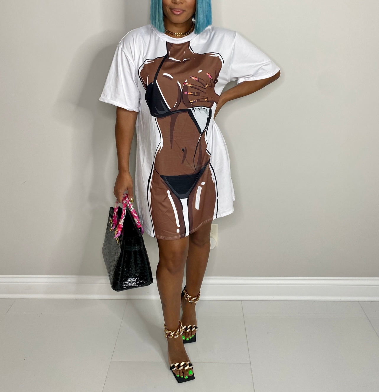 Body Bae Baddie Shirt Dress - Baddie Kouture Boutique 