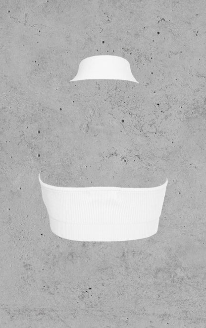 Baddie White Rib Twist Halter Top - Baddie Kouture Boutique 