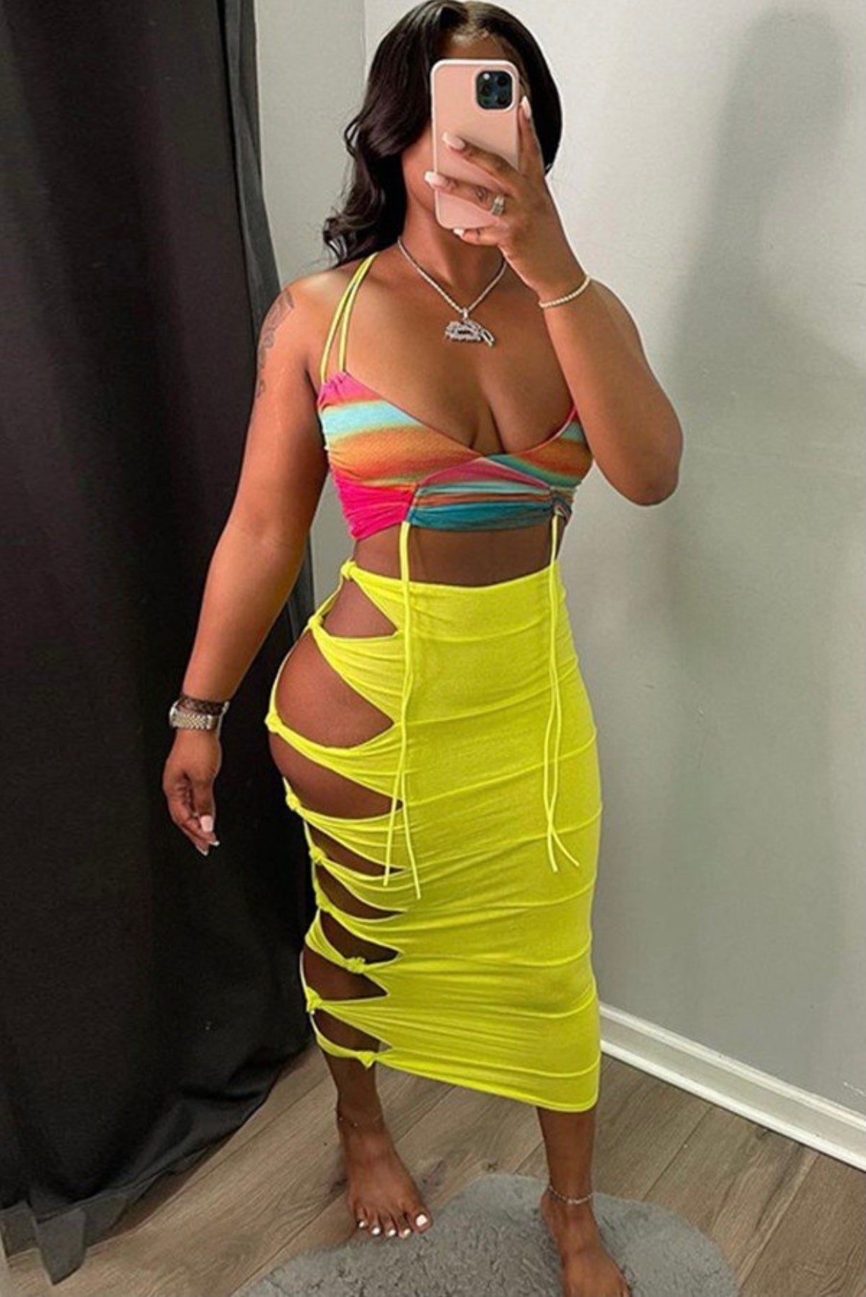 Ariel Knotted Baddie Skirt - Baddie Kouture Boutique 