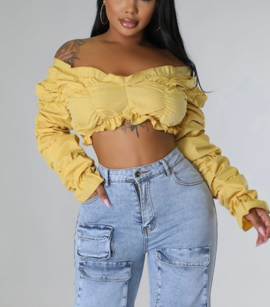 Savanna Ruched Baddie Top - Baddie Kouture Boutique 