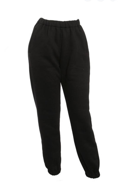 Baddie Plush High Waist Sweat Pants