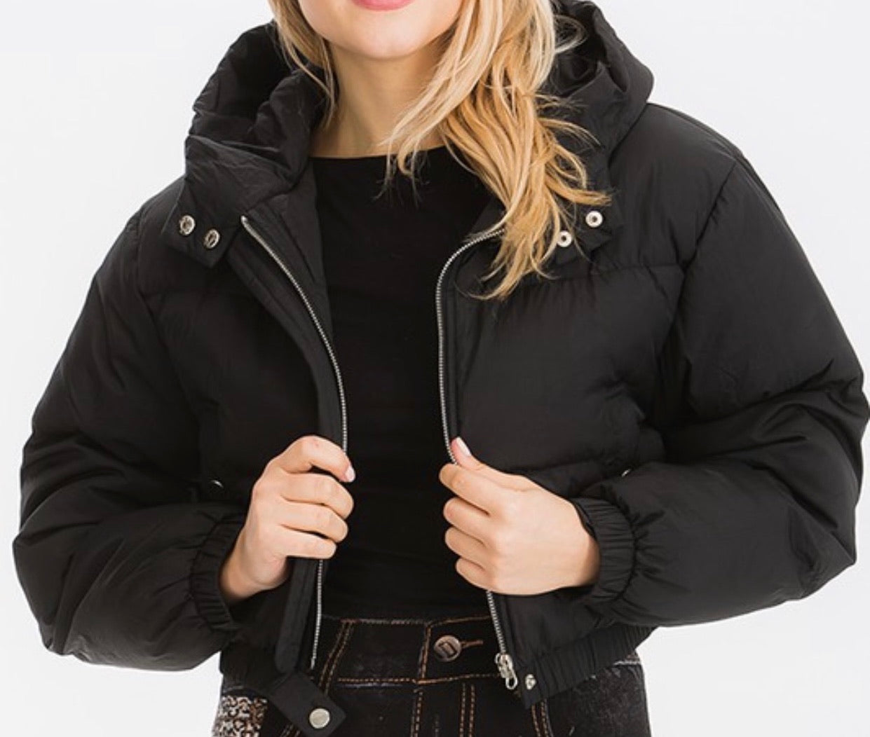 Baddie Puffer Jacket with Hood