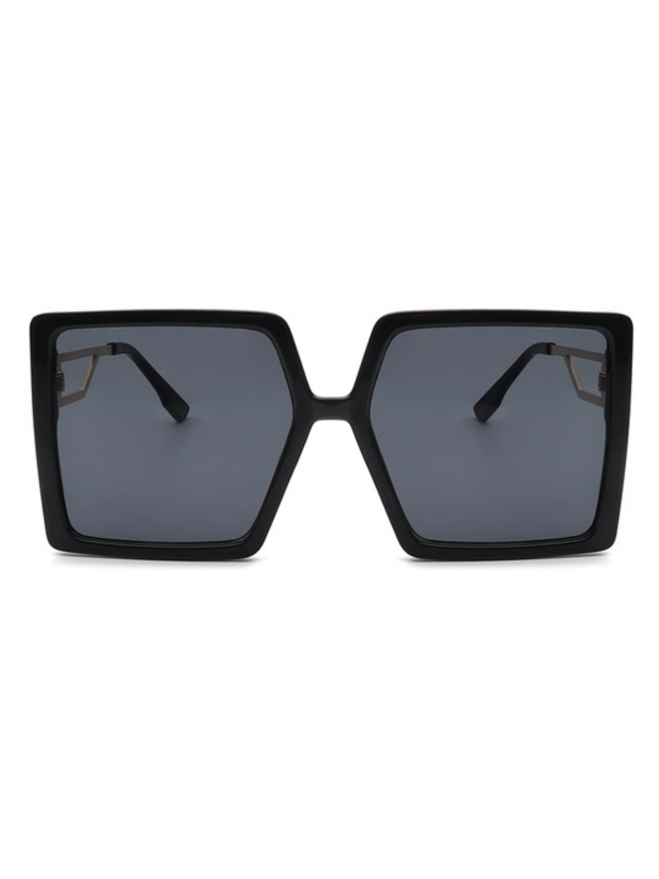 Baddie Golden Side Square Oversize Glasses