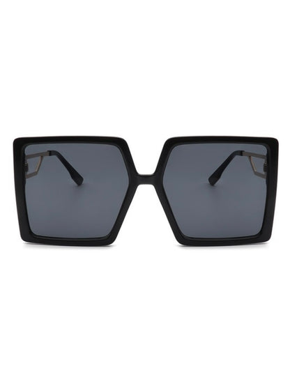 Baddie Golden Side Square Oversize Glasses