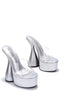 Baddie Platinum Platform Heels