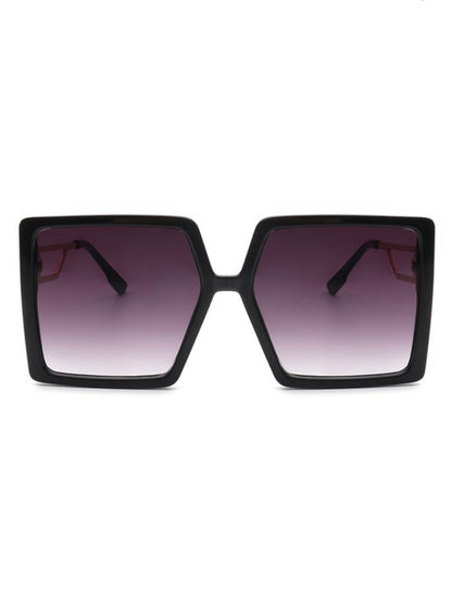 Baddie Golden Side Square Oversize Glasses