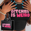 B!TCH#$ Weird Baddie Shirt with Purse Set